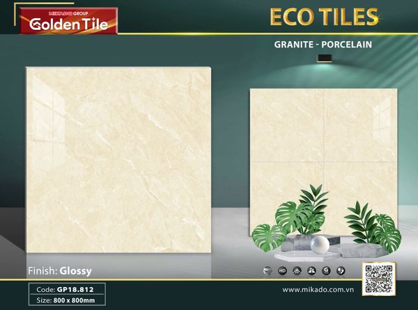 Gạch 80x80mm men bóng kính , GP18.812