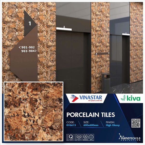 Gạch 60x60mm men kim cương , KV6615