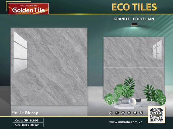 Gạch 80x80mm men bóng kính , GP18.803