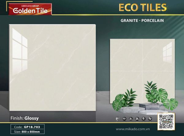 Gạch 80x80mm men bóng kính , GP18.703
