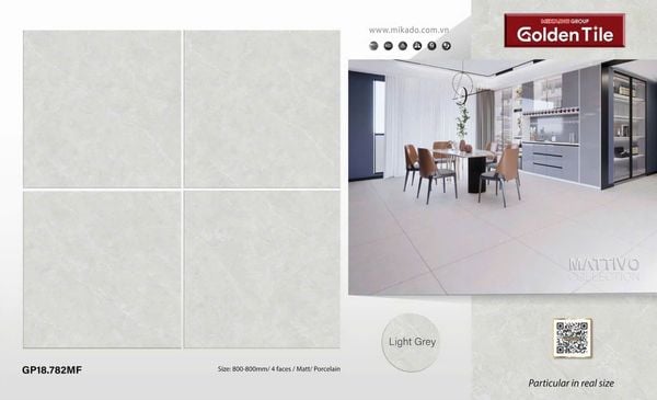 Gạch 80x80mm men mờ , GP18.782MF